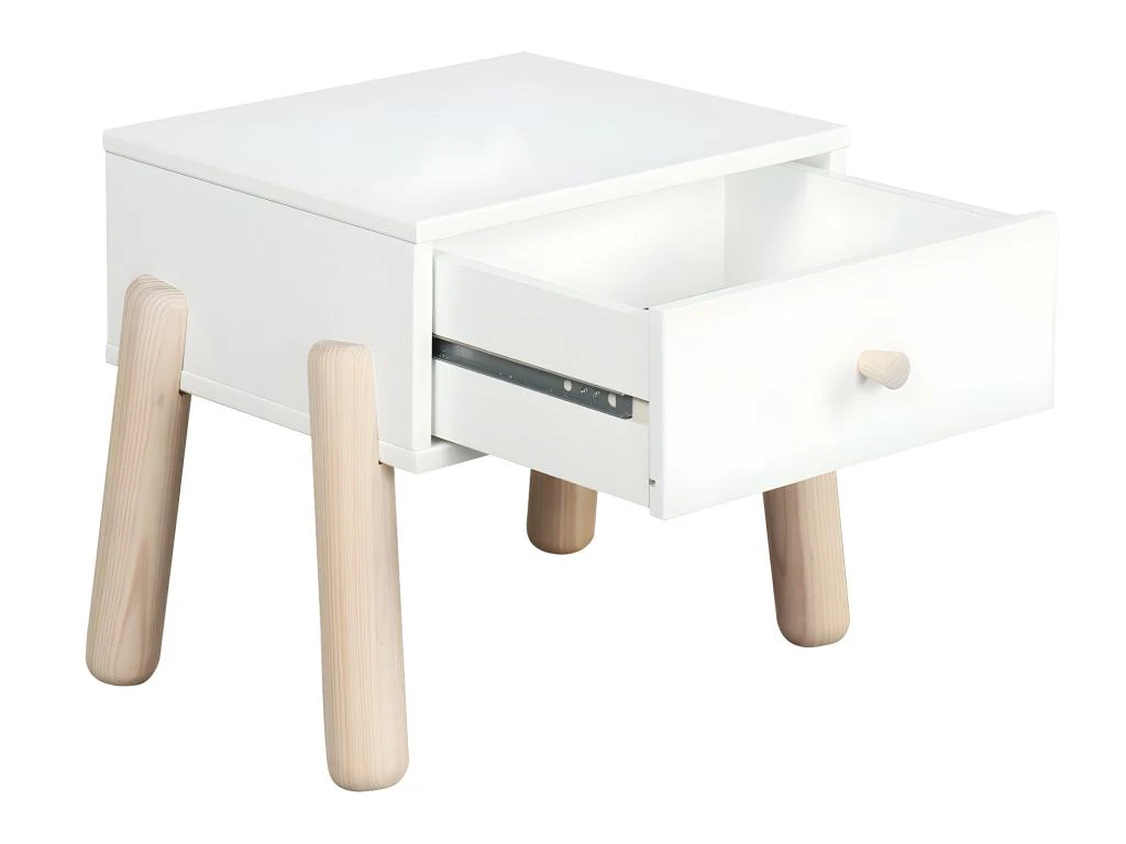 Chevet Enfant Gabby Blanc Et Bois â Image 2