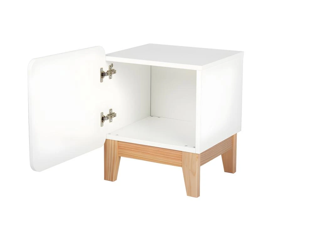 Chevet Enfant Yuki Blanc Et Bois – Image 2