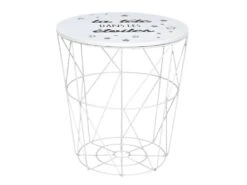 Table D'Appoint "TĂȘte Dans Les Ătoiles" 30cm Blanc