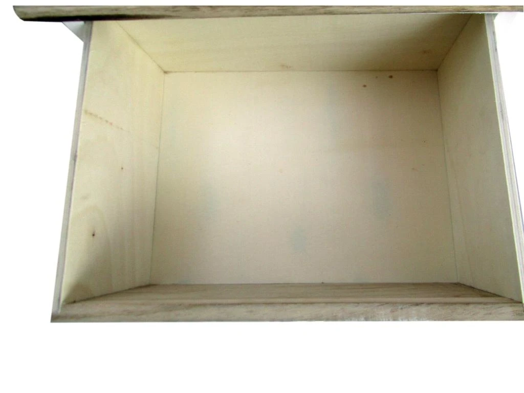 Table De Chevet 3 Tiroirs Bois Majolique Blanc 60x40x30 – Image 5