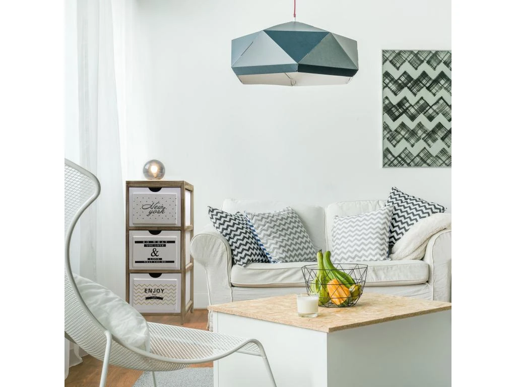 Table De Nuit Commode 3 Tiroirs Nordique Bois Clair Blanc 79x30x24