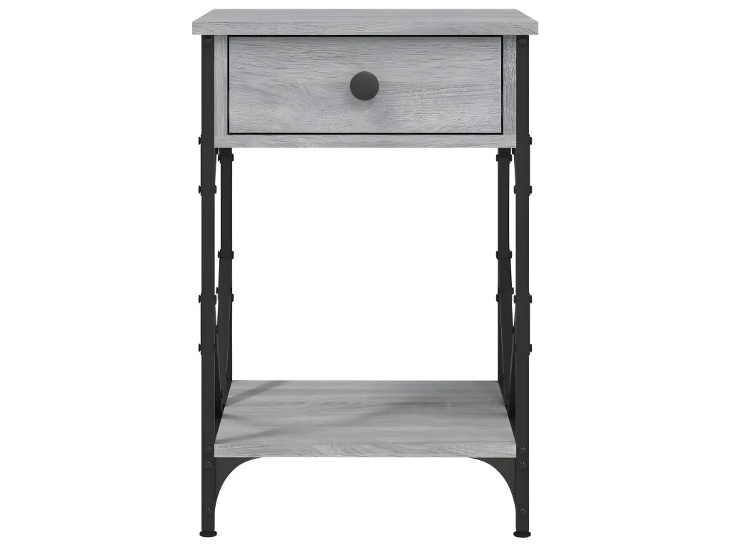 Tables De Chevet 2 Pcs Sonoma Gris 40x42x60cm Bois D'ingénierie – Image 7