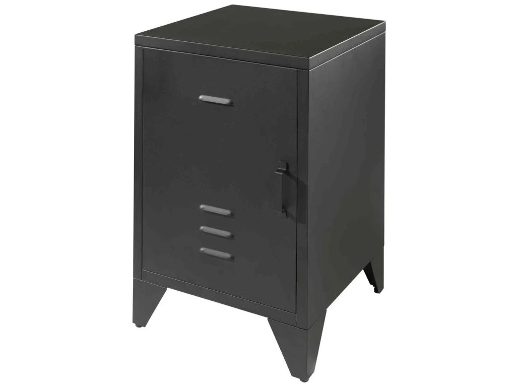 Chevet Enfant 1 Porte En Métal Noir - CH2061