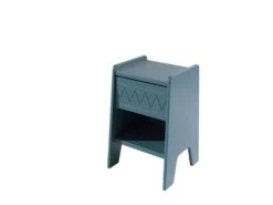 Chevet Enfant 1 Tiroir 1 Niche Bleu Canard - CH2066