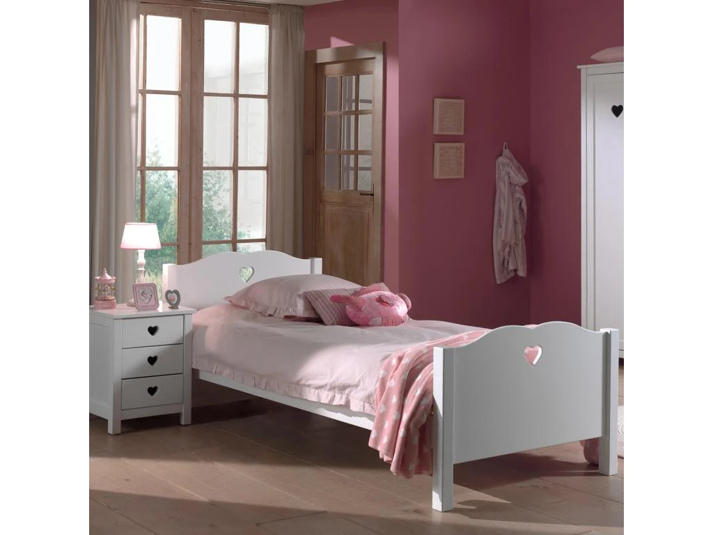 Chevet 3 Tiroirs En Bois Blanc CH2001 – Image 3