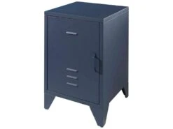 Chevet Enfant 1 Porte En Métal Bleu - CH2061