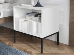 Table De Chevet 1 Tiroir Et 1 Niche - Blanc - LIOUBA De Pascal Morabito