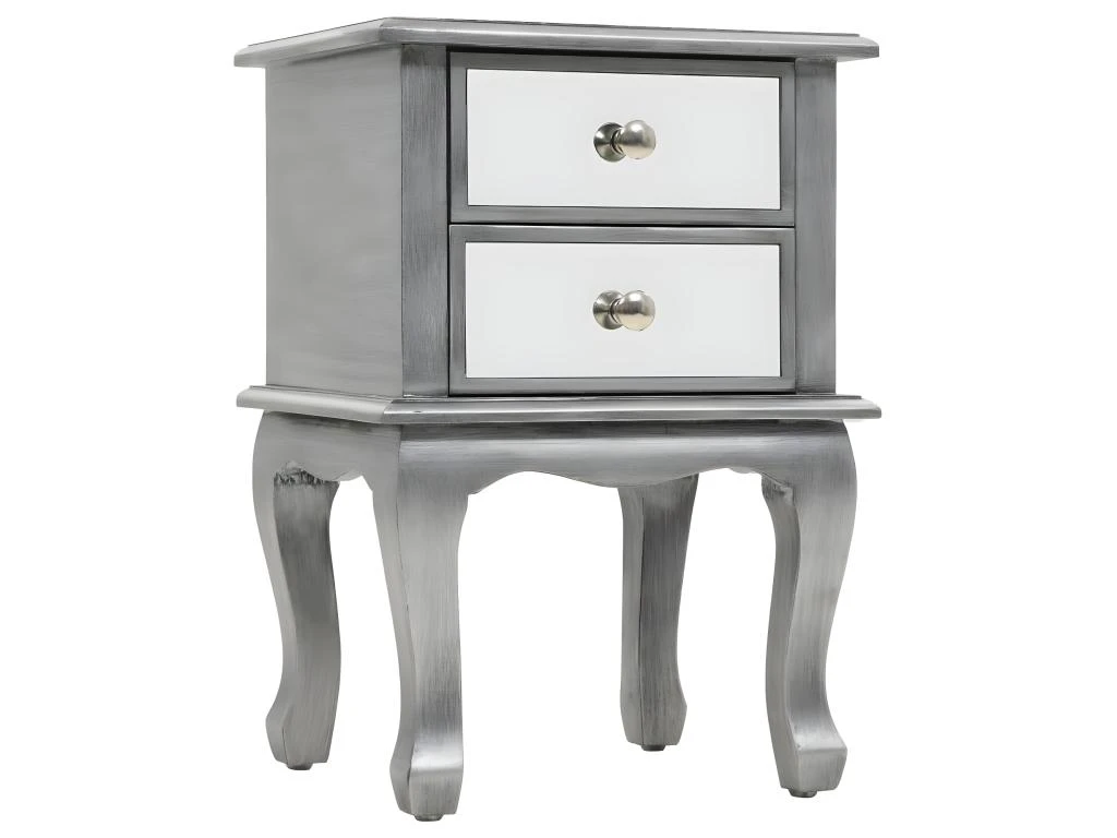 Table De Nuit Chevet Commode Armoire Meuble Chambre Miroir Mdf Et Verre 34 5 X 30 X 50 Cm 1402154