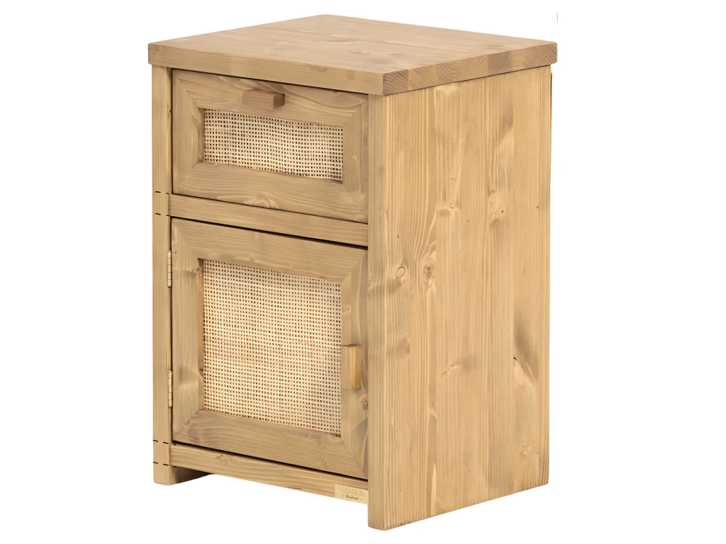 Table De Chevet En Bois En Couleur Marron