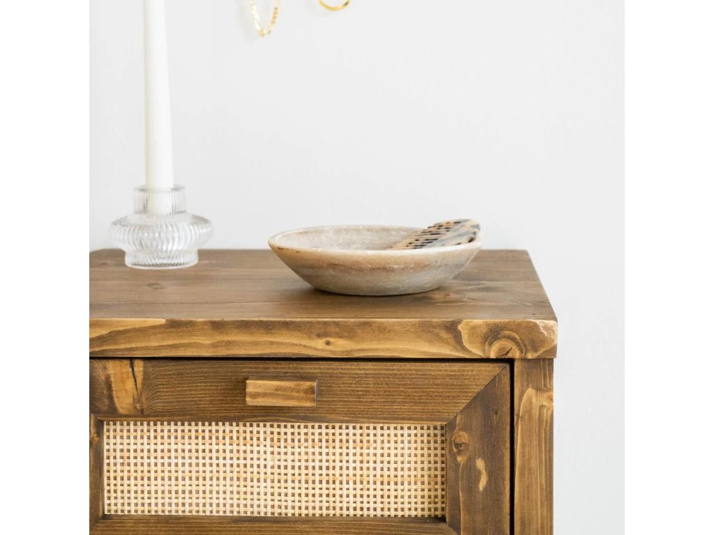 Table De Chevet En Bois En Couleur Marron – Image 4