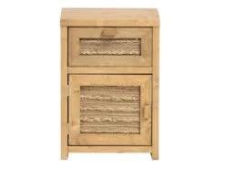 Table De Chevet En Bois De Couleur Naturel