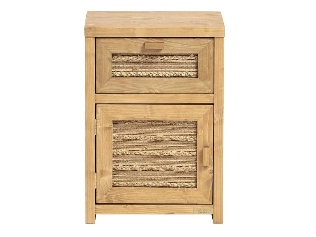 Table De Chevet En Bois De Couleur Naturel