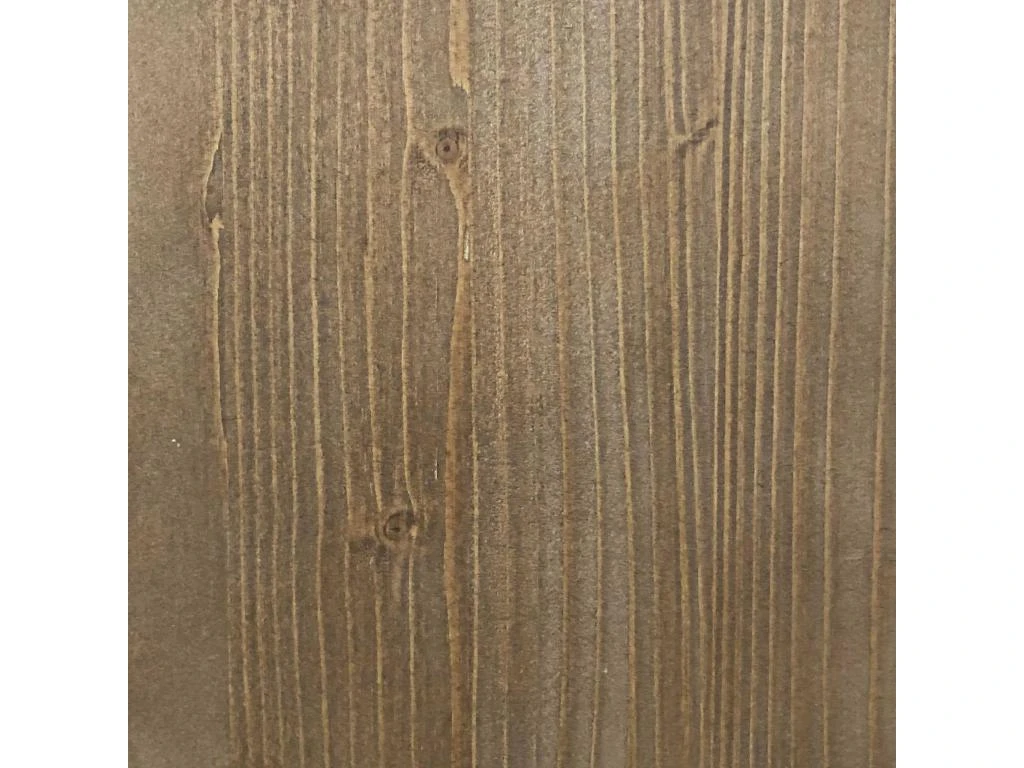 Table De Chevet En Bois De Sapin Et Raphia En Couleur Marron – Image 4