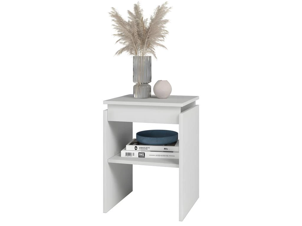 Bout De Canapé Chevet Blanc 2 Niches