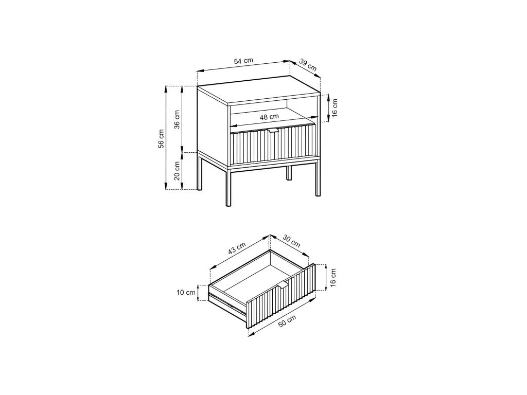 Lot De 2 Tables De Chevet 1 Tiroir Et 1 Niche - Blanc - LIOUBA De Pascal Morabito – Image 7