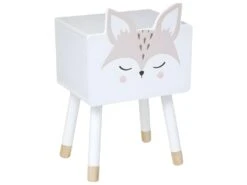 Table De Chevet Renard En Bois H 53 Cm Pour Chambre D'enfant