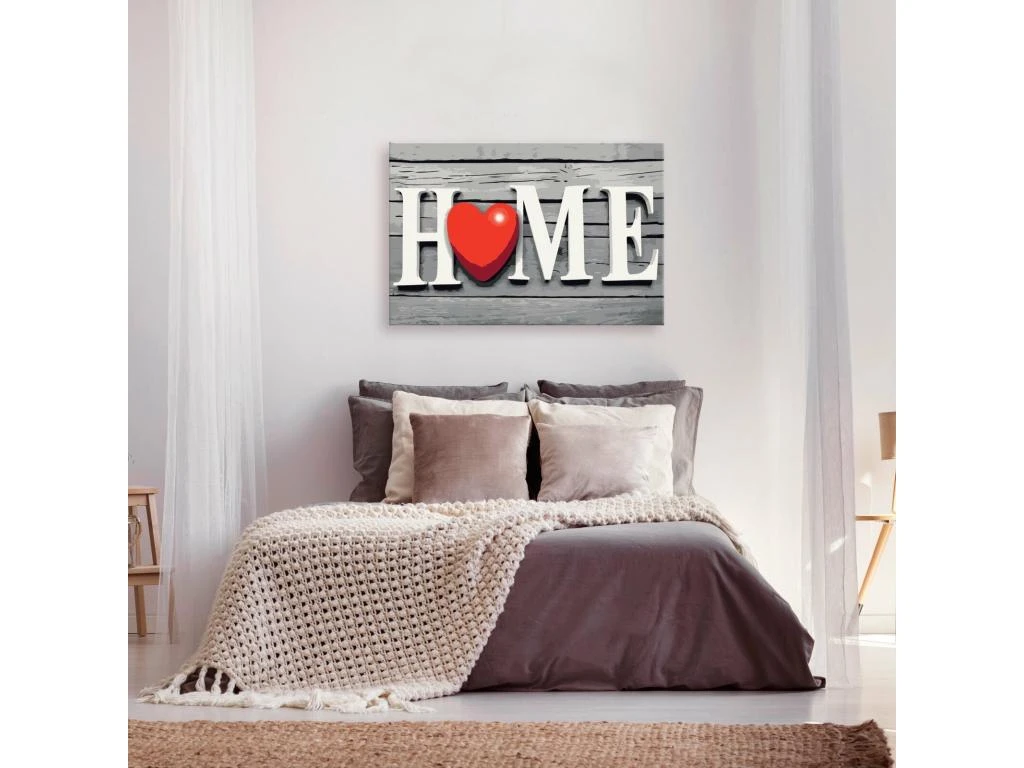 Tableau De Coloriage Maison Avec Coeur Rouge â Image 2