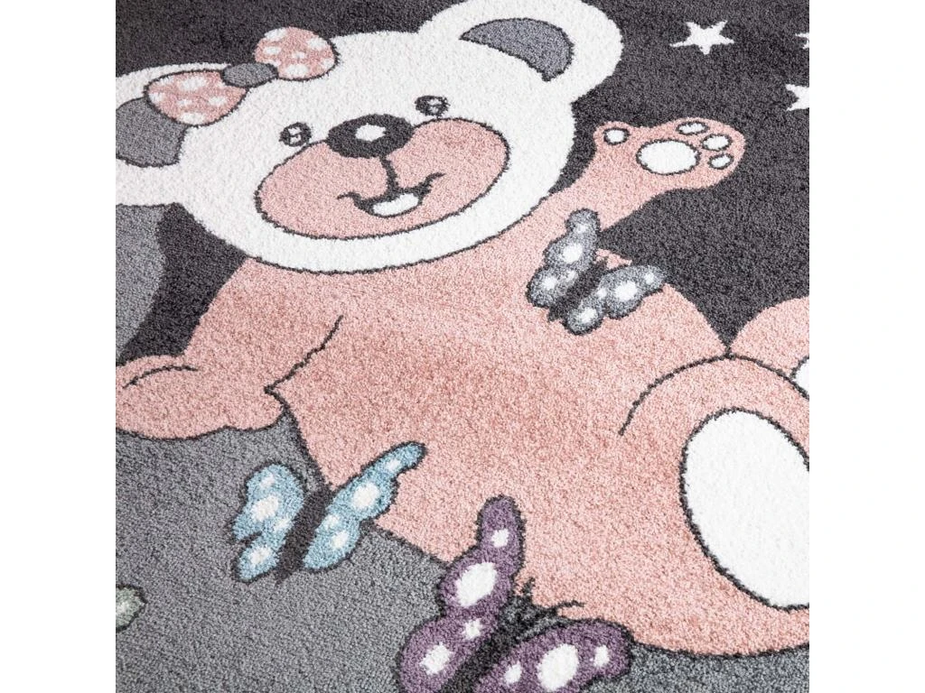 Tapis Pour Chambre D'enfant Ourson Gris Et Blanc 190x280cm â Image 4