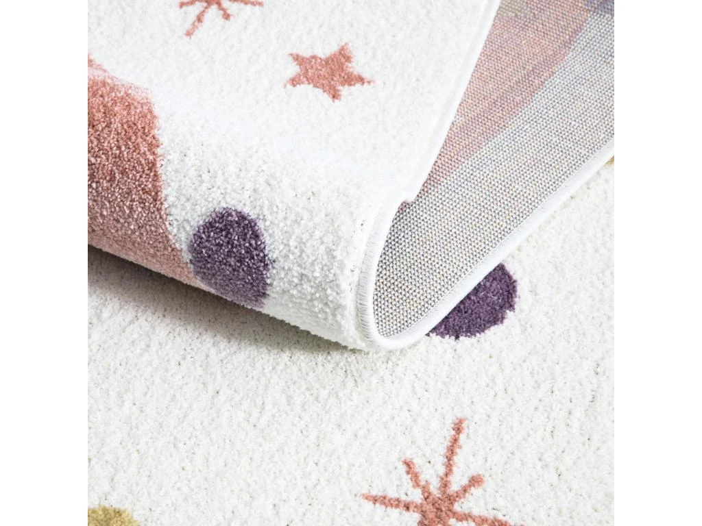 Tapis Pour Chambre D'enfant Blanc Motif Licorne Multicolore 140x200cm – Image 3