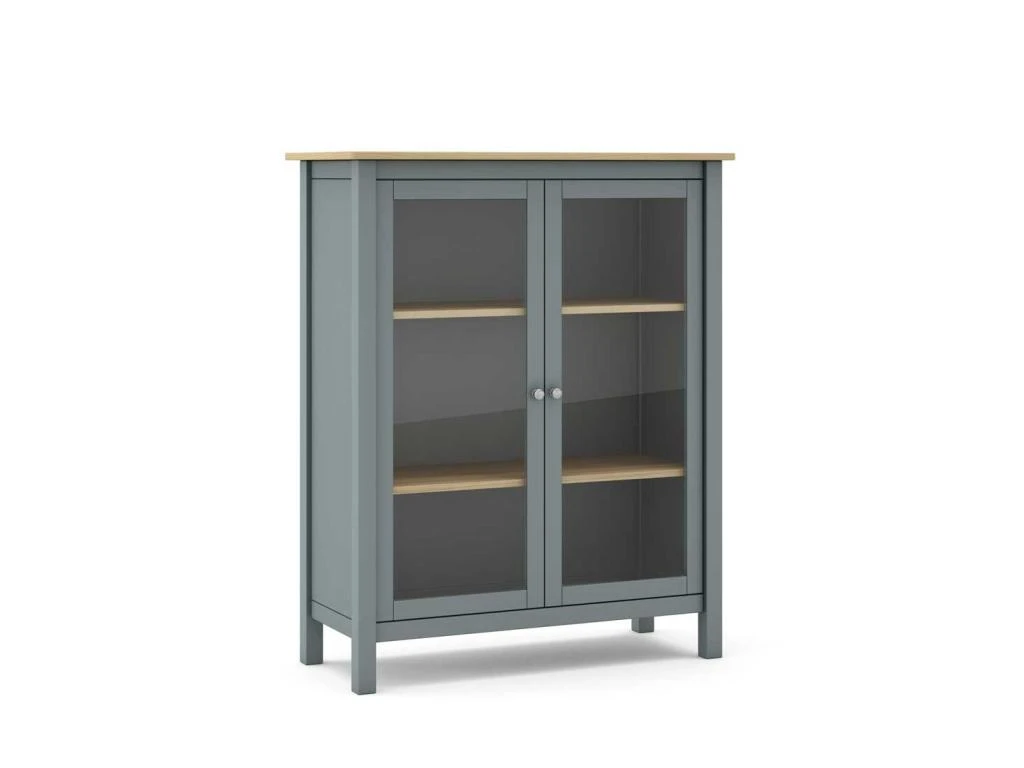 Vitrine 2 Portes Kaki/Bois - VOLCAN