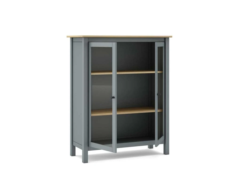 Vitrine 2 Portes Kaki/Bois - VOLCAN â Image 2